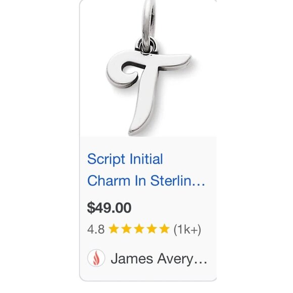James Avery with Letter T Charm Bracelet - Picture 6 of 6